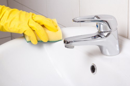 Detailed post-construction cleaning of kitchen surfaces in N7
