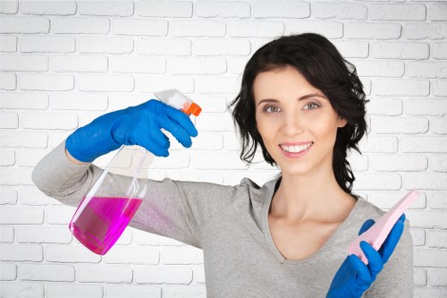 Professional cleaning of shared office kitchen and washroom areas in N7